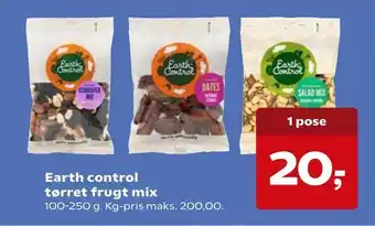 Earth control tørret frugt mix