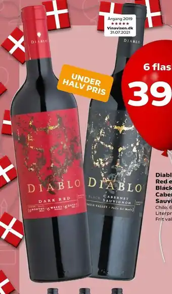 SuperBrugsen Diablo Dark Red eller Black Cabernet Sauvignon tilbud