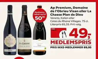 Ap Premium, Domaine de l'Obrieu Visan eller La Chasse Plan de Dieu