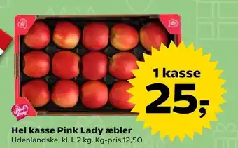SuperBrugsen Hel kasse Pink Lady æbler tilbud