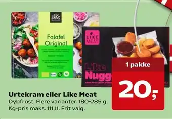 SuperBrugsen Urtekram eller Like Meat tilbud