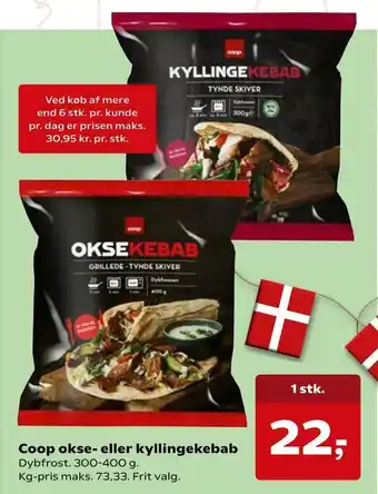 SuperBrugsen Coop okse- eller kyllingekebab tilbud