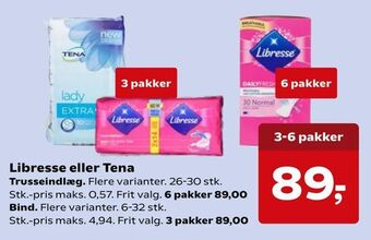 SuperBrugsen Libresse eller Tena tilbud
