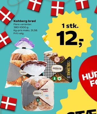 SuperBrugsen Kohberg brød tilbud