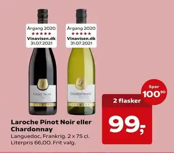 SuperBrugsen Laroche Pinot Noir eller Chardonnay tilbud
