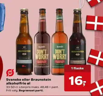 SuperBrugsen Svaneke eller Braunstein alkoholfrie øl tilbud