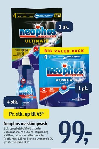Føtex Neophos maskinopvask tilbud