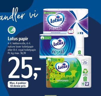 Føtex Lotus papir tilbud