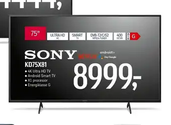 Føtex Sony Kd75x81 tilbud
