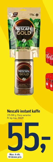 Føtex Nescafé instant kaffe tilbud