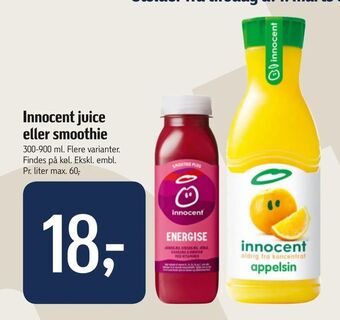 Føtex Innocent juice eller smoothie tilbud
