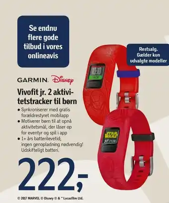 Føtex Vivofit jr. 2 aktivi tetstracker tilbud