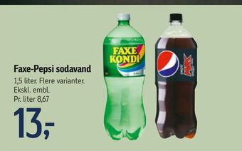 Føtex Faxe-Pepsi sodavand tilbud