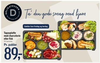 Føtex Tapasplatte med charcuterie eller fisk tilbud