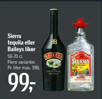 Sierra tequila eller Baileys likør