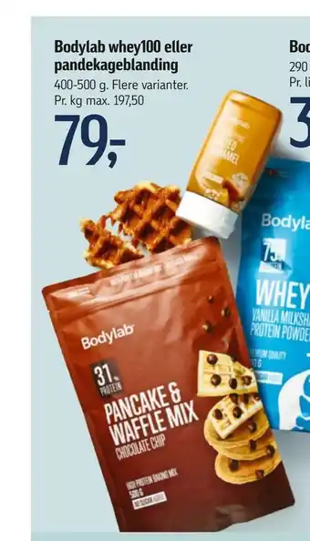 Føtex Bodylab whey100 eller pandekageblanding tilbud