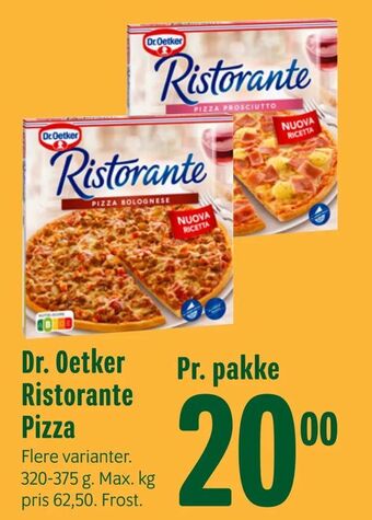 Min Købmand Dr. Oetker Ristorante Pizza tilbud