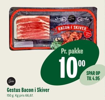 Min Købmand Gestus Bacon i Skiver tilbud