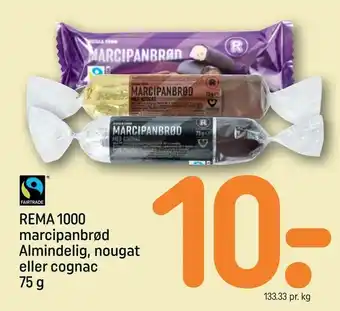 REMA 1000 marcipanbrød Almindelig, nougat eller cognac