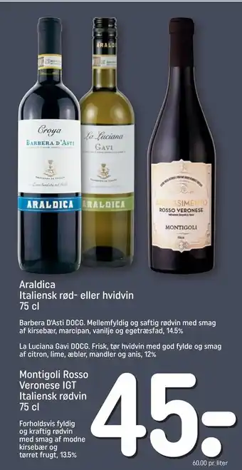 REMA 1000 Araldica Italiensk rød- eller hvidvin tilbud