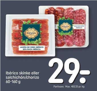 REMA 1000 Ibérico skinke eller salchichón/chorizo tilbud