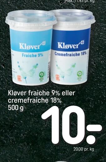 REMA 1000 Kløver fraiche 9% eller cremefraiche 18% tilbud