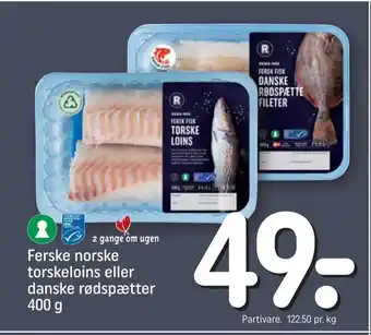 REMA 1000 Ferske norske torskeloins eller danske rødspætter tilbud
