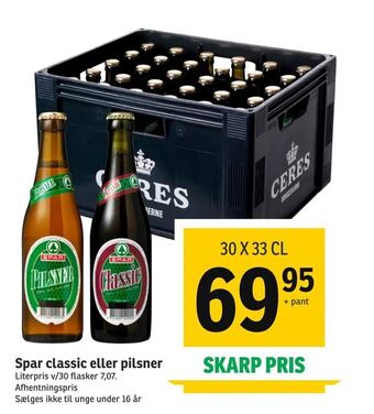 SPAR Spar classic eller pilsner tilbud
