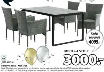 JYSK Jutlandia Kopervik Bord+Aidt Stol tilbud