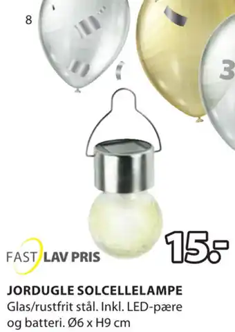 JYSK Fast Lav Pris Jordugle Solcellelampe tilbud