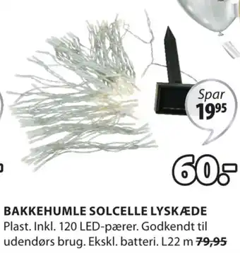 JYSK Bakkehumle Solcelle Lyskæde tilbud