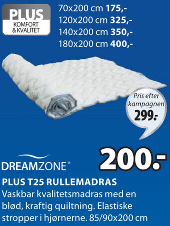 JYSK Dreamzone Plus T25 Rullemadras tilbud