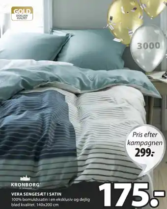 JYSK Kronborg Vera Sengesæt I Satin tilbud