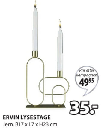 JYSK Ervin Lysestage tilbud