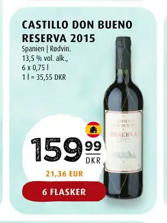 Scandinavian Park Castillo don bueno reserva 2015 tilbud