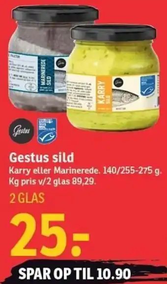 SPAR Gestus Sild 2 Glas tilbud