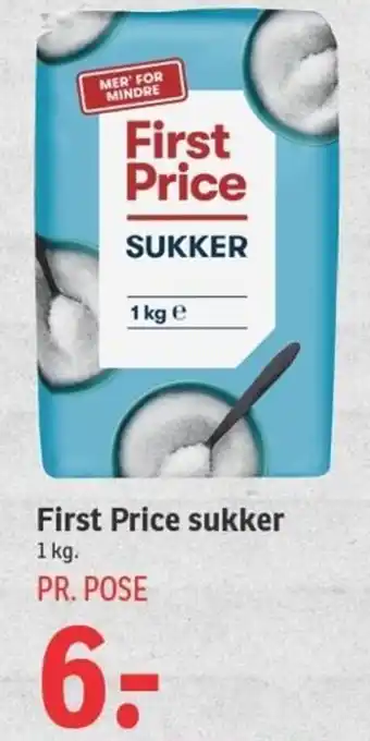 SPAR First Price Sukker 1 Kg tilbud