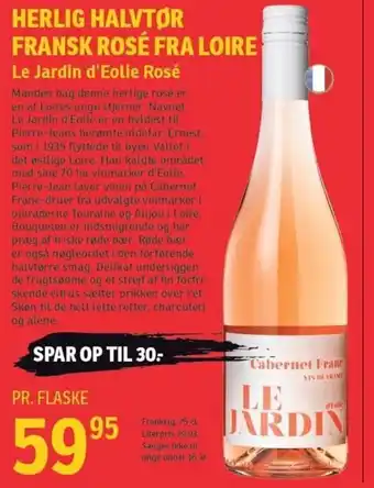 Herlig Halvtør Fransk Rosé Fra Loire