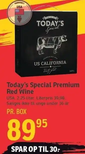 SPAR Today's Special Premium Red Wine tilbud