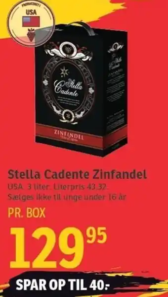 SPAR Stella Cadente Zinfandel tilbud