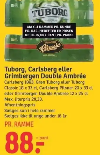 SPAR Tuborg,Carlsberg Eller Grimbergen tilbud