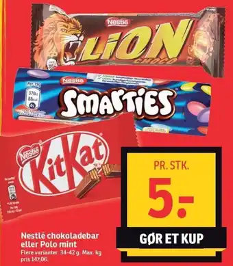 SPAR Nestlé Chokoladebar Eller Polo Mint 34-42 g tilbud