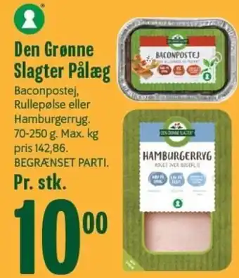 Min Købmand Den Grønne Slagter Pålæg tilbud