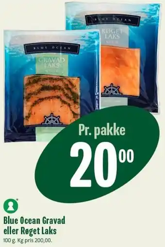 Min Købmand Blue Ocean Gravad Eller Røget Laks 100 g tilbud