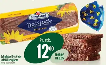 Min Købmand Schulstad Det Gode Solsikkerugbrød 950 g tilbud