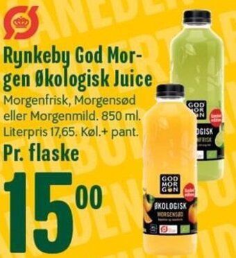 Min Købmand Rynkeby God Morgen Økologisk juice tilbud