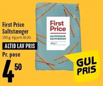 Min Købmand First Price Saltstænger 250 g tilbud
