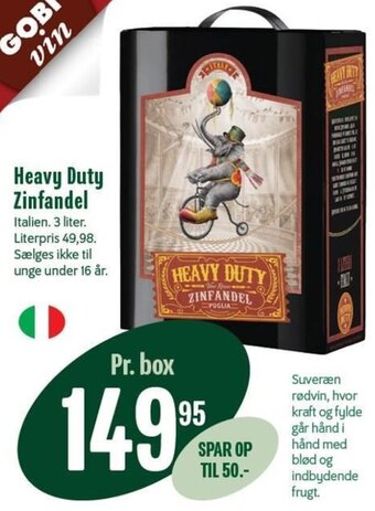 Min Købmand Heavy Duty Zinfandel 3 Liter tilbud