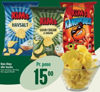 Min Købmand Kims Chips Eller Snacks tilbud