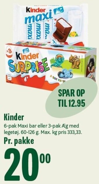Min Købmand Kinder tilbud